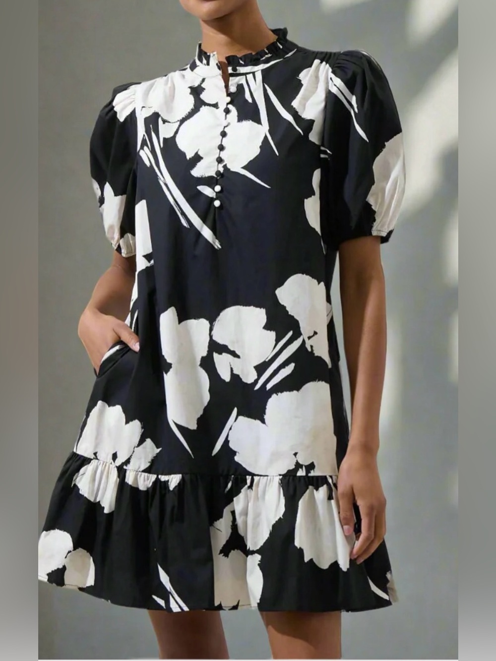 Sugarlips Shadow Floral Shift Mini Dress L